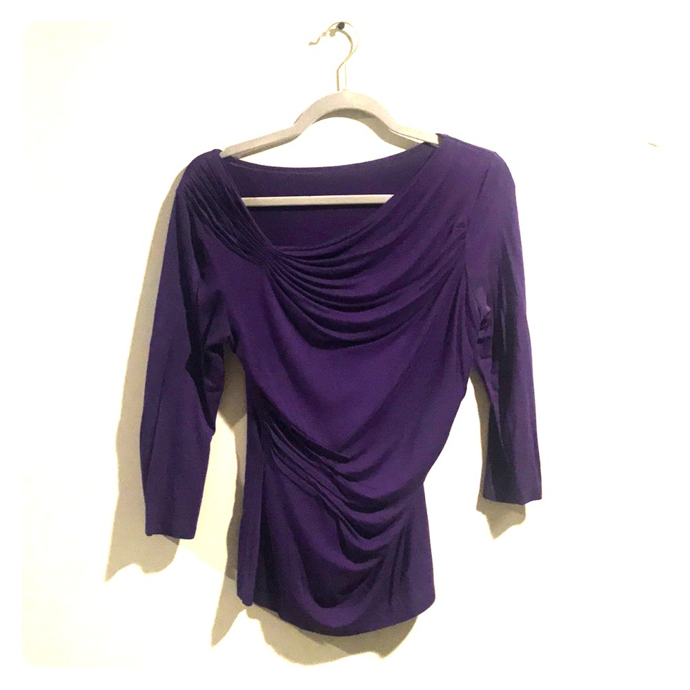 Stylish Light Purple Long Sleeve Blouse
